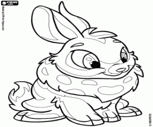 kolorowanka Krolik, Neopets, Cybunny