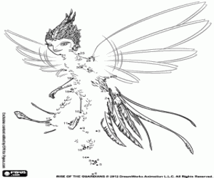 kolorowanka Kropki do kropki Zębowa wróżka