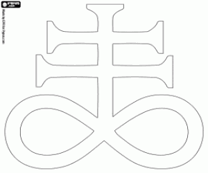 kolorowanka Krzyż szatana