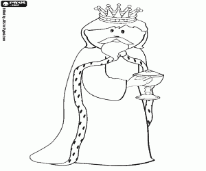 kolorowanka Król Kasper i jego ofiara