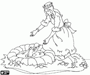 kolorowanka Księżniczka i żaba książę