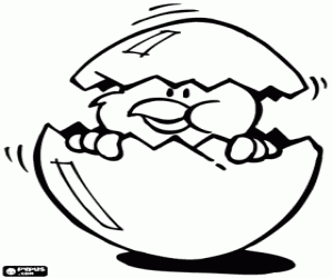 kolorowanka Kurczak wychodzi z jaj