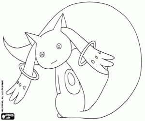 kolorowanka Kyubey,Puella Magi Madoka Magica