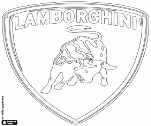kolorowanka Lamborghini logo