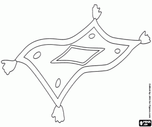 kolorowanka Latający dywan Aladyn