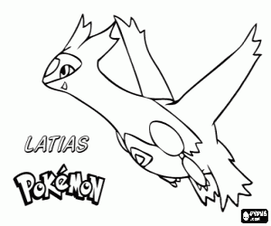 kolorowanka Latias, Smok Pokémon