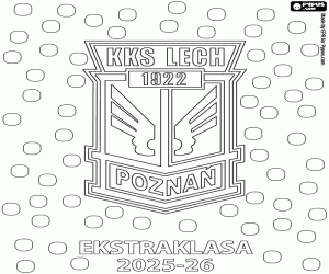 kolorowanka Lech Poznań, mistrz 2025-2026