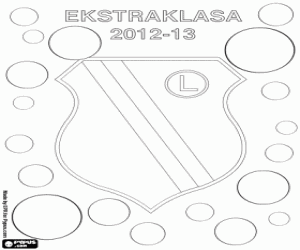 kolorowanka Legia Warszawa, mistrz 2012-2013