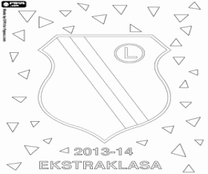 kolorowanka Legia Warszawa, mistrz 2013-2014