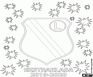 kolorowanka Legia Warszawa, mistrz 2019-20