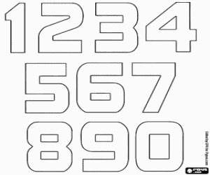 kolorowanka Liczby od 1 do 9 i 0