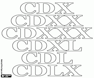 kolorowanka Do liczenia w dziesiątki 410 do 460