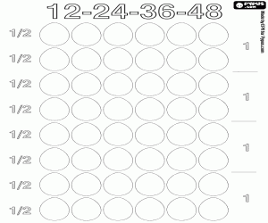 kolorowanka Liczyć z 1 jajko 4 tuzin