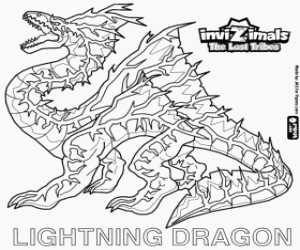 kolorowanka Lightning Dragon, Invizimals Zaginione Plemiona