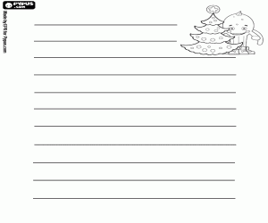 kolorowanka List z Pypus i choinki