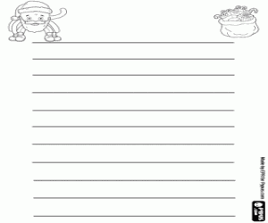 kolorowanka List z Pypus, jak Święty Mikołaj