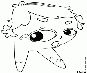 kolorowanka Litera R, nieśmiały potwora