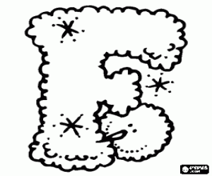 kolorowanka Litery F i bałwanek