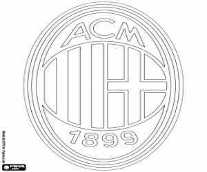 kolorowanka Logo AC Milan