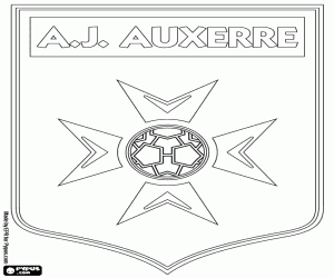 kolorowanka Logo z AJ Auxerre
