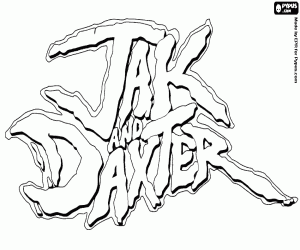 kolorowanka Logo Jak and Daxter