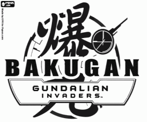 kolorowanka Logo Bakugan Gundalian Invaders