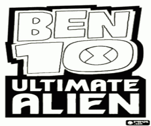 kolorowanka Logo Ben 10 Ultimate Alien