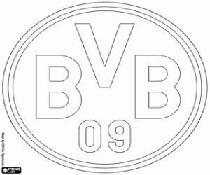 kolorowanka Logo Borussii Dortmund