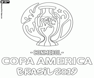 kolorowanka Logo Brazylii Copa America 2019