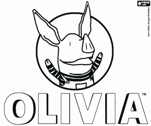 kolorowanka Logo z charakterem Olivia