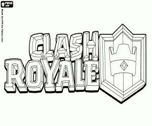 kolorowanka Logo Clash Royale, gry wideo