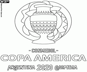 kolorowanka Logo Copa America 2020-2021