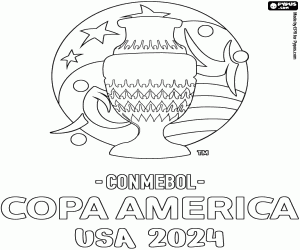 kolorowanka Logo Copa America USA 2024
