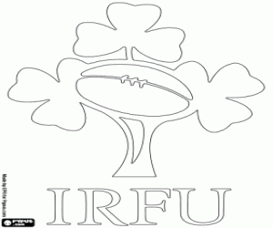 kolorowanka Logo drużyny rugby w Irlandii