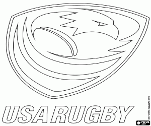 kolorowanka Logo drużyny rugby USA