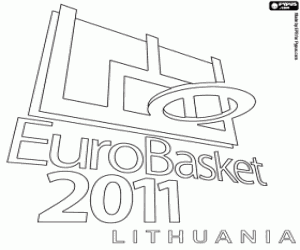kolorowanka Logo EuroBasket 2011 na Litwie