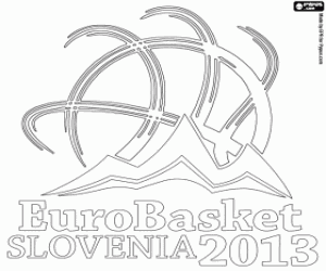 kolorowanka Logo EuroBasket 2013 Słowenii