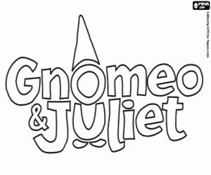 kolorowanka Logo Gnomeo i Julia