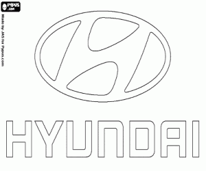 kolorowanka Logo Hyundai