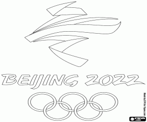 kolorowanka Logo Igrzysk Olimpijskich Pekin 2022