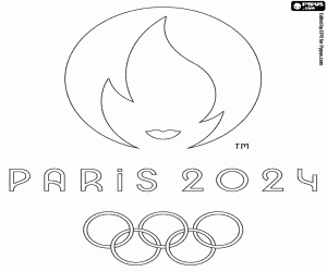kolorowanka Logo Igrzysk Olimpijskich Paryż 2024