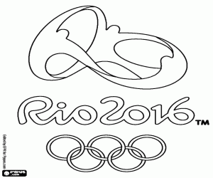 kolorowanka Logo igrzysk Rio 2016