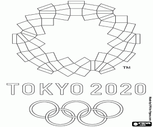kolorowanka Logo Igrzyska Olimpijskie Tokio 2020