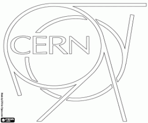 kolorowanka Logo laboratorium CERN