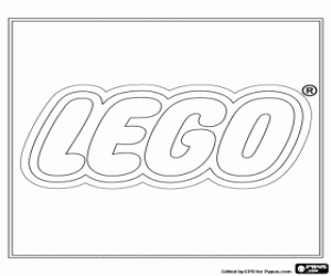 kolorowanka Logo Lego, zabawki budowlane