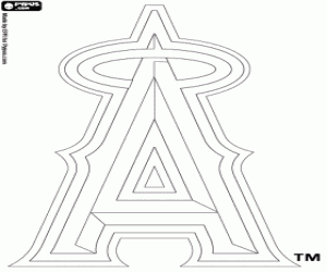 kolorowanka Logo Los Angeles Angels of Anaheim