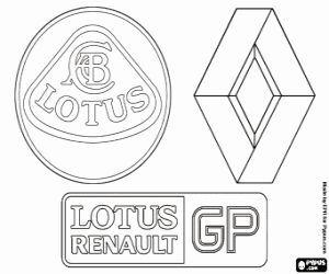 kolorowanka Logo Lotus Renault GP