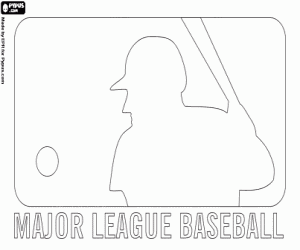 kolorowanka Logo Major League Baseball
