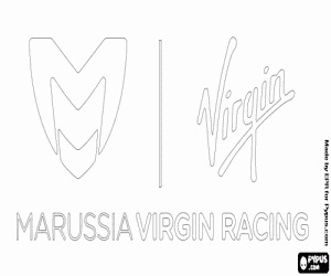 kolorowanka Logo Marussia Virgin Racing