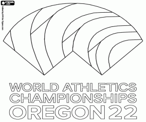 kolorowanka Logo Mistrzostwa świata w lekkoatletyce Oregon 2022